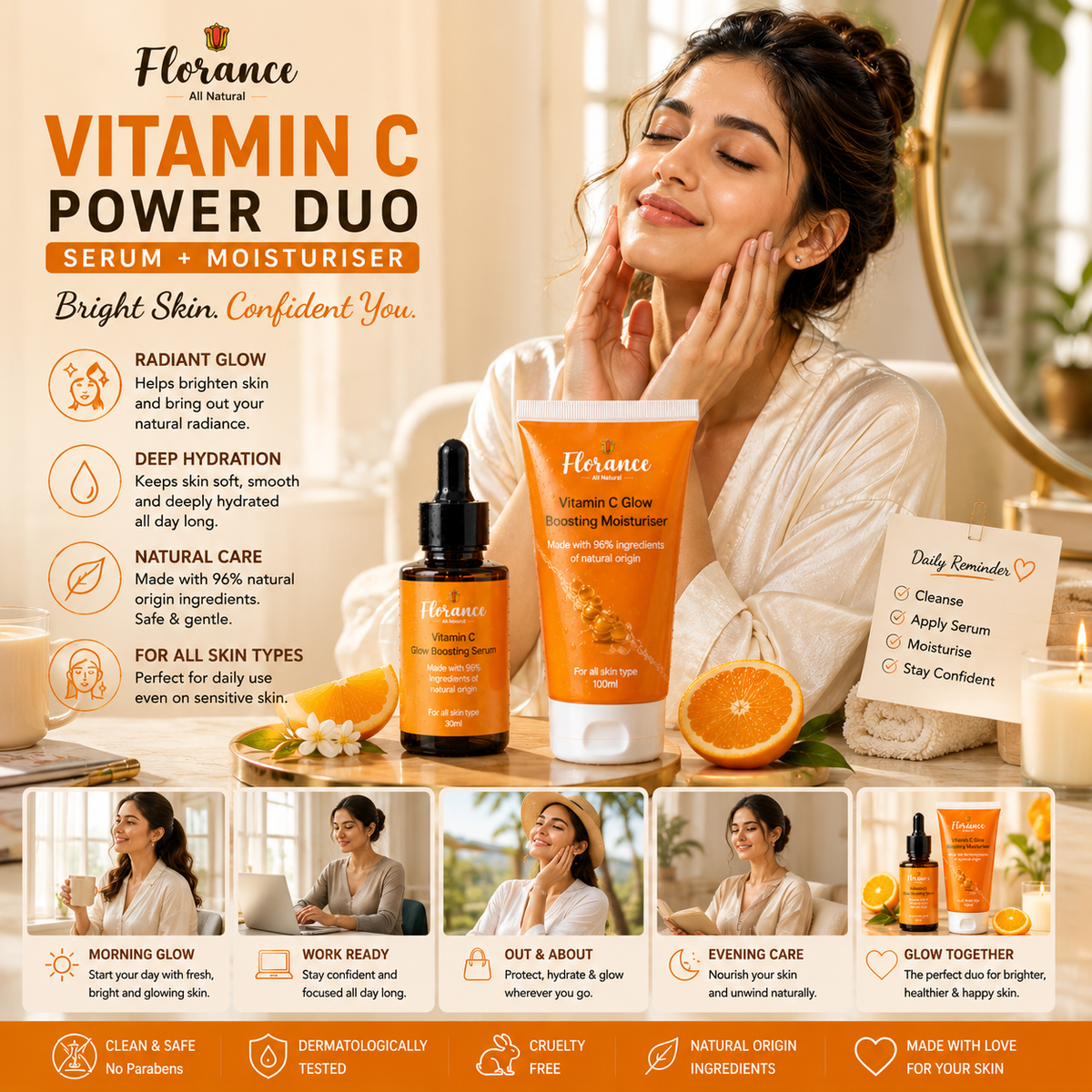 Florance Vitamin C Power Duo | Serum + Moisturiser